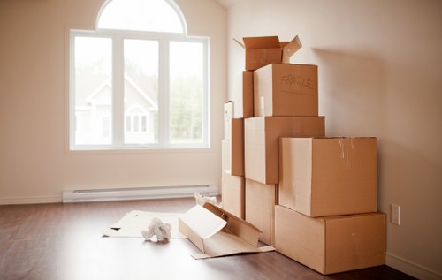 Furniture being protected during flat removals in Richmond